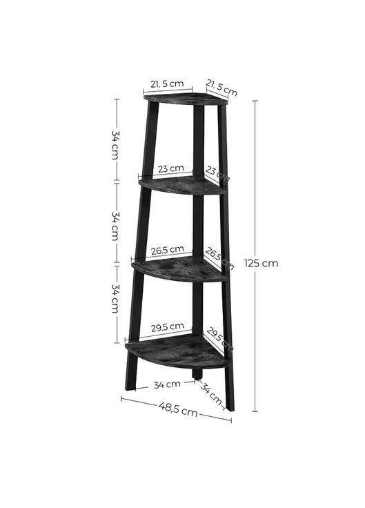Стелаж кутовий з дерева Апорта 4 венге-сієна (УСП-40171205) No Brand (327867945)