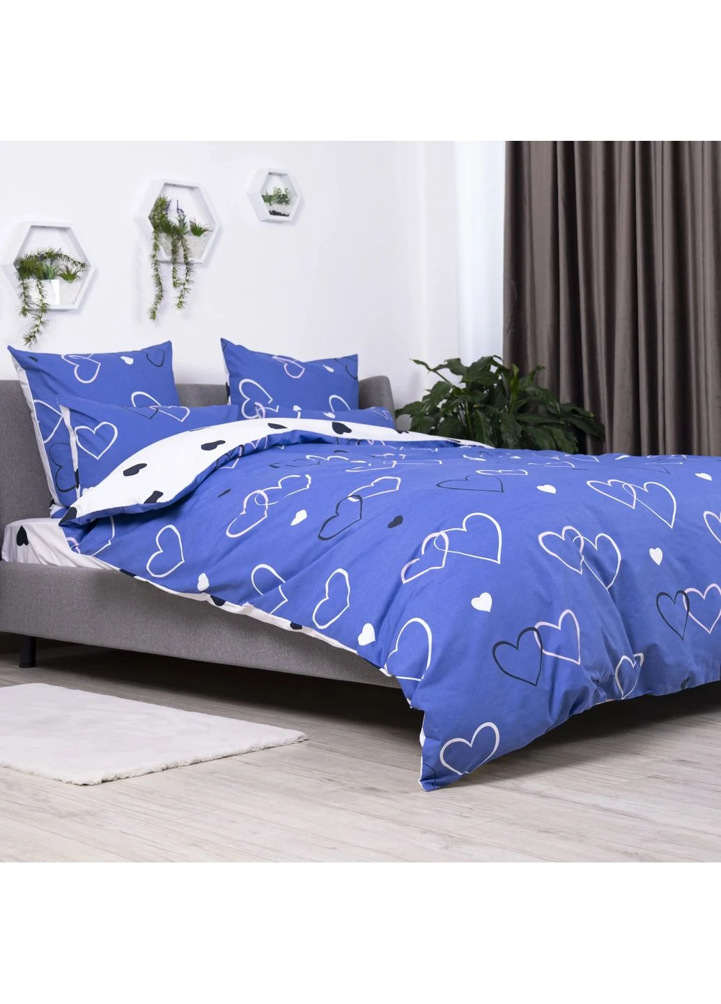 Постільна білизна ТЕП "Happy Sleep" Navy Blue Love, 50x70, євро ТЕП (323018758)