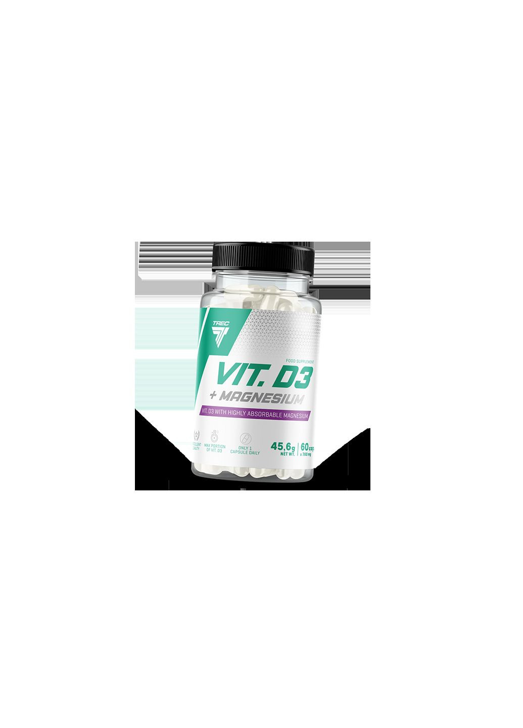 Витамин Д3 и Магний, Vit. D3+ Magnesium, 60капс (36101030) Trec Nutrition (293255464)
