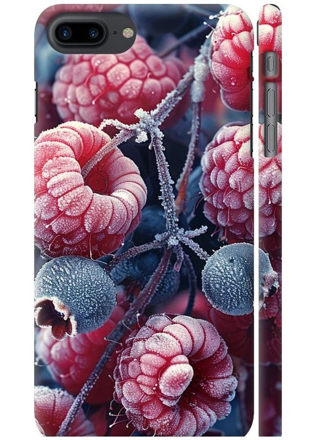 3D пластиковый матовый чехол 'Морозные ягоды' для Endorphone apple iphone 8 plus (285118700)