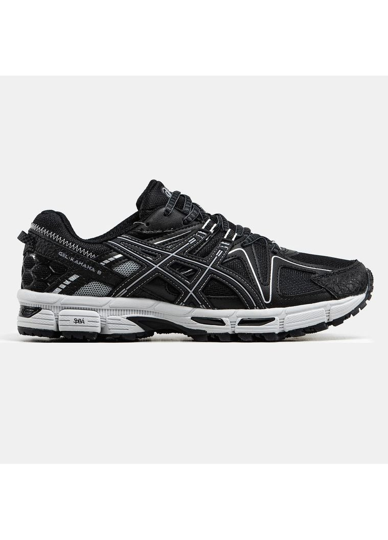 Черные демисезонные кроссовки мужские asics gel-kahana 8 black white v2 асикс гель кахано No Brand