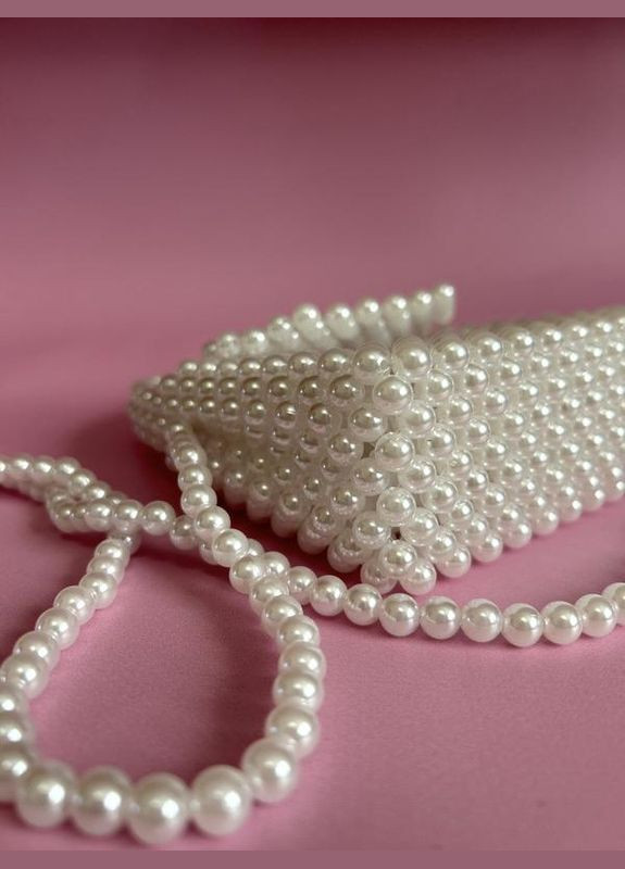 Сумка з акрилових намистин tbh pearl bag біла Glo-Story 1G5410 (282824237)