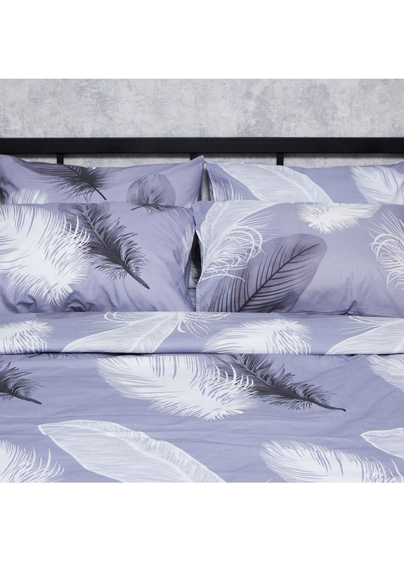 Комплект постільної білизни Бязь Gold Люкс «» Двоспальний 175х210 наволочки 4х50х70 (MS-820006903) Moon&Star Soft Plumes (356115133)