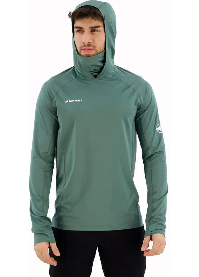 Комбинированная реглан ammut selun fl sun hoody dark jade Mammut