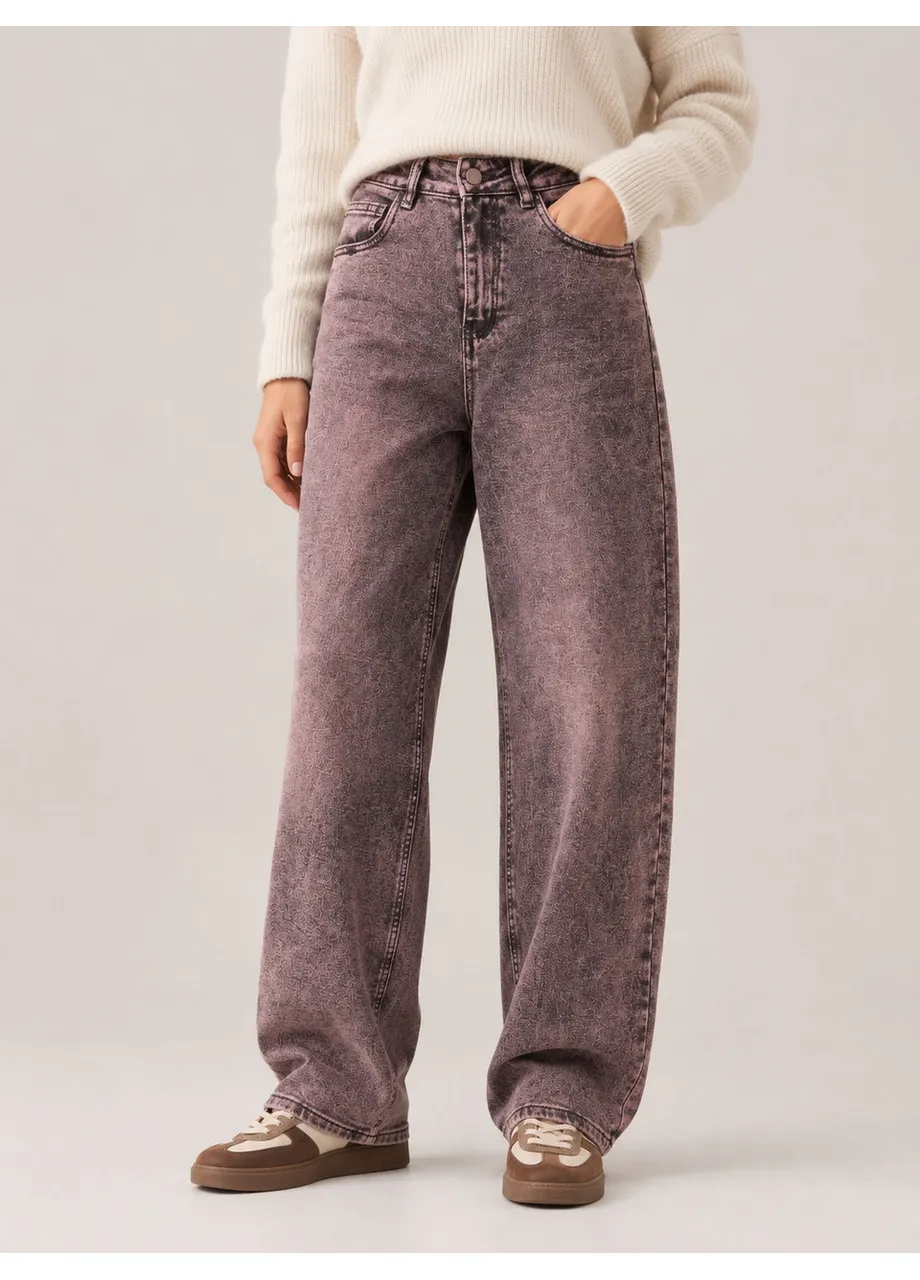 Жіночі демісезонні осінні джинси Baggy коричневі (N7424-1) 30 MATTE - (410141424)