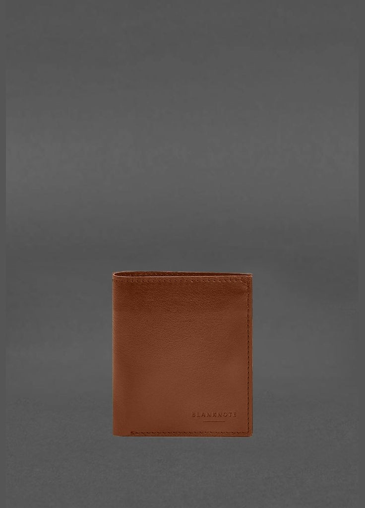 Шкіряне портмоне на кнопці Brut світло-коричневий краст (A-028479) BlankNote (328444543)