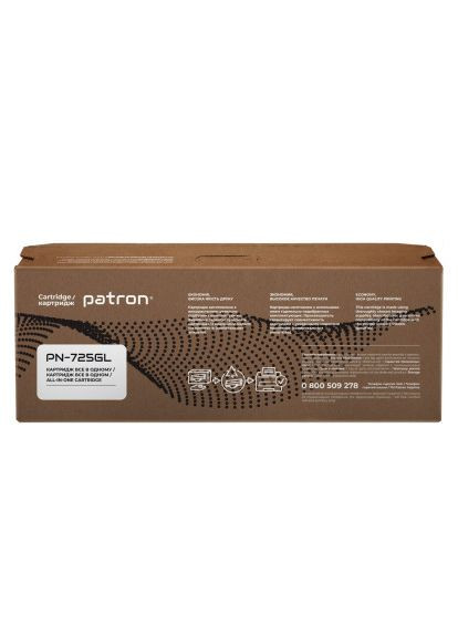 Картридж CANON 725 GREEN Label (PN-725GL) Black 1600 Patron (356455334)