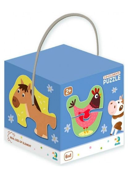 Дитячі пазли "Домашні тварини" 300152, 2-3-4 елементи DoDo Toys (361133069)