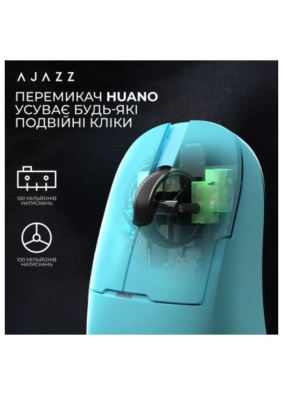 Мышка (AJM159-A-BLUE) Ajazz AJ159 APEX Wireless/Bluetooth/USB Blue (366992034)