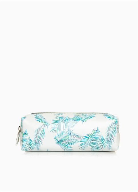 Женская косметичка из экокожи Белая с принтом Palm (289802177) Sambag (365963299)