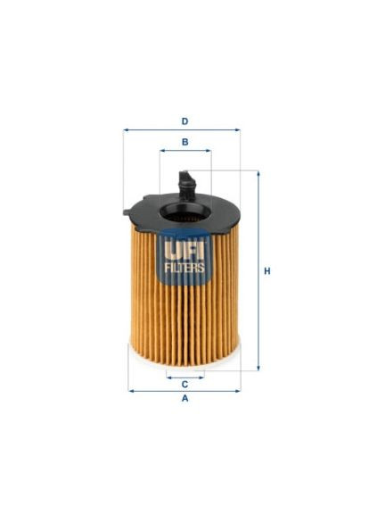 Фильтр масляный FORD FOCUS 04-, CITROEN C4 04-, PEUGEOT PARTNER 06- (пр-во ) 25.037.00 UFI (366136347)