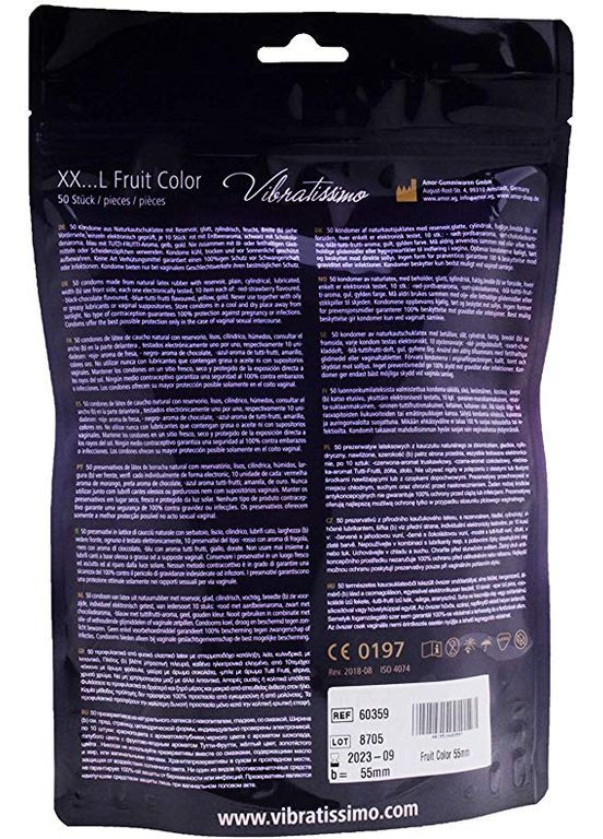XX ... L Fruit Color, 55 мм, 50 шт CherryLove Vibratissimo (296930511)