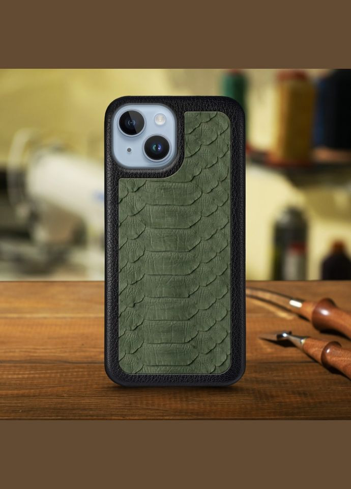 Кожаная накладка ExBacker Python Scales для Apple iPhone 14 (78259) Stenk (336211956)