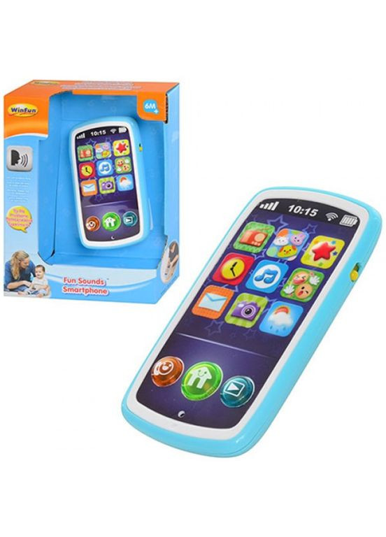 Музичний телефон Милий звірят укр озвучка Блакитний (SK 0055) Limo Toy (312547612)
