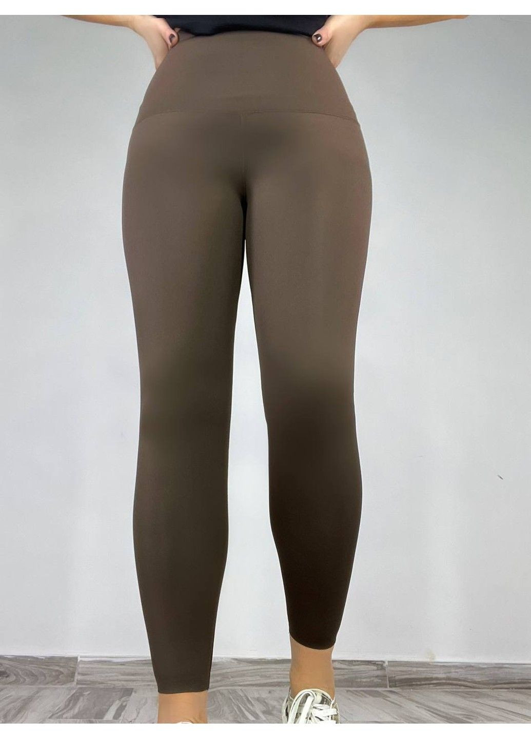 Лосини жіночі You are peri 1929 широкий пояс утяжка пуш ап коричневі No Brand (322111199)