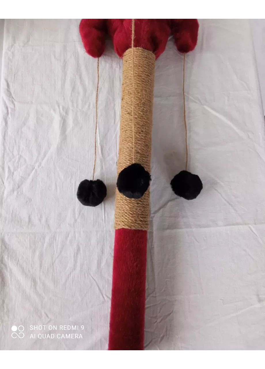 Сменный столбик Арлекин. Диаметр 7см, высота 75см. Джут + три шарика. No Brand (328600494)