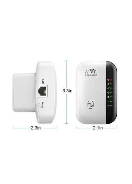 Бездротовий репітер підсилювач сигналу Wi-Fi 300 Мбіт/с 2.4G No Brand (365824750)