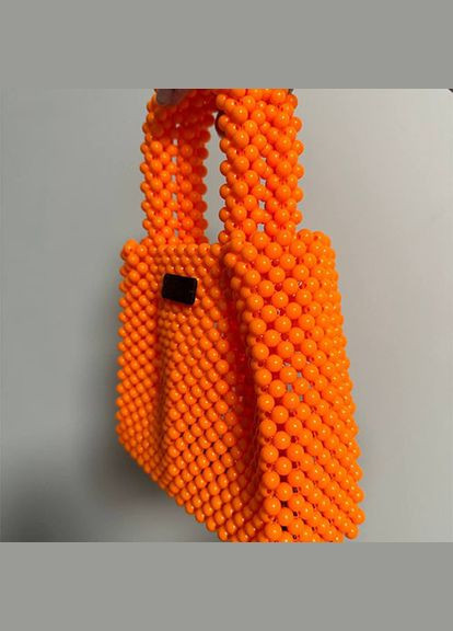 Сумка женская оранжевая из бусин ручная работа 032 Linel (337342856)