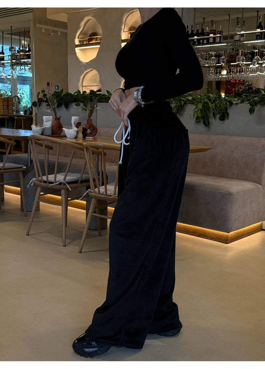 Жіночі велюрові штани оверсайз MonCher (363849239)