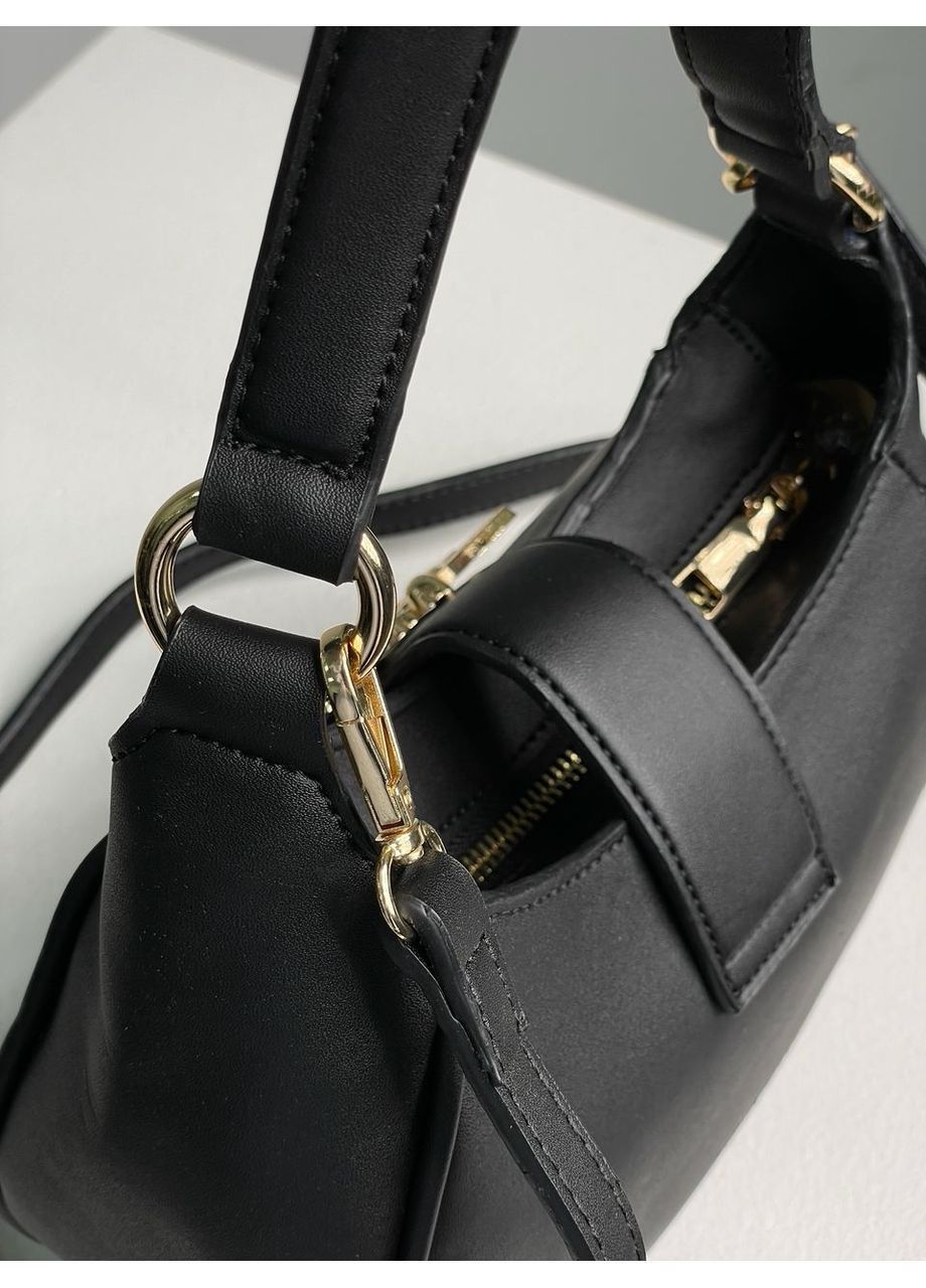 Сумка женская классическая багет черний Pinko Mini Brioche Bag Hobo Black / Gold No Brand (369653496)