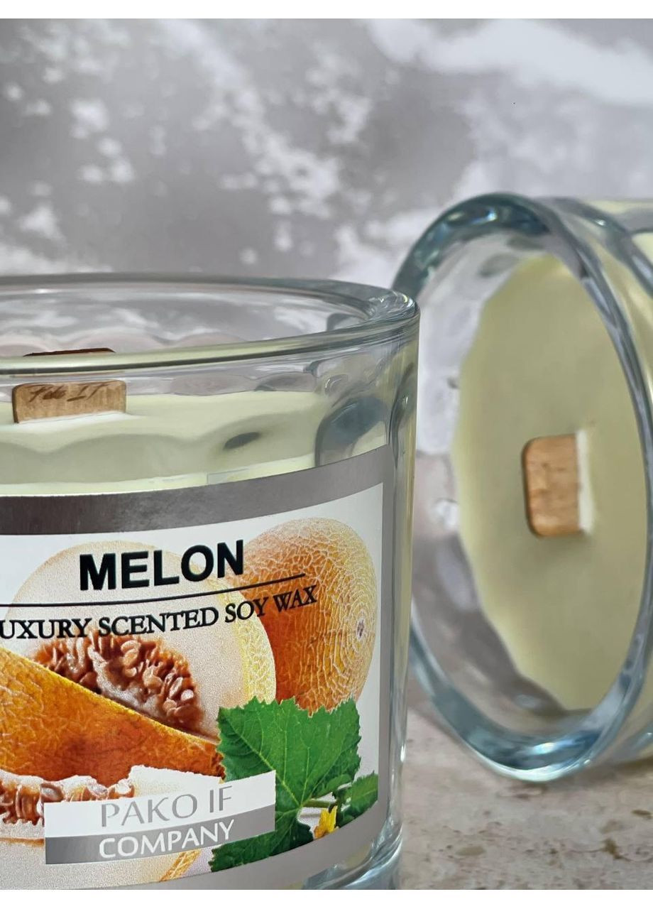 Свеча соевая в рифленном стекле Melon PAKO-IF (361879785)