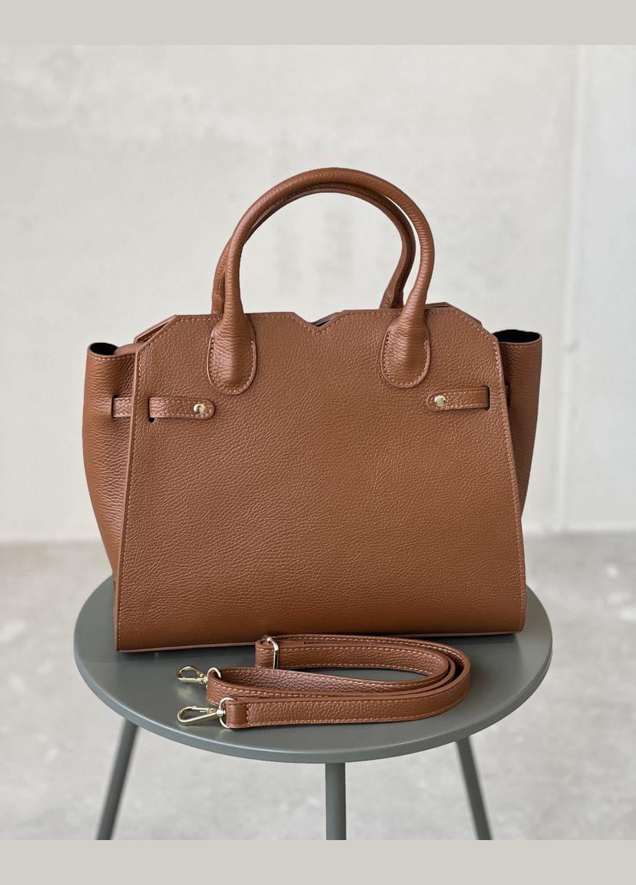 Жіноча шкіряна сумка HELEN коричнева 807002 Vera Pelle (333650557)