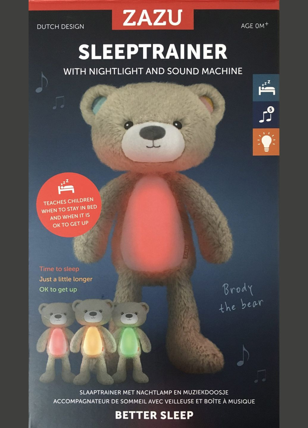 Тренер сна Броди ночник с белым шумом и мелодиями () Zazu ZA-BRODY-01 (328394805)