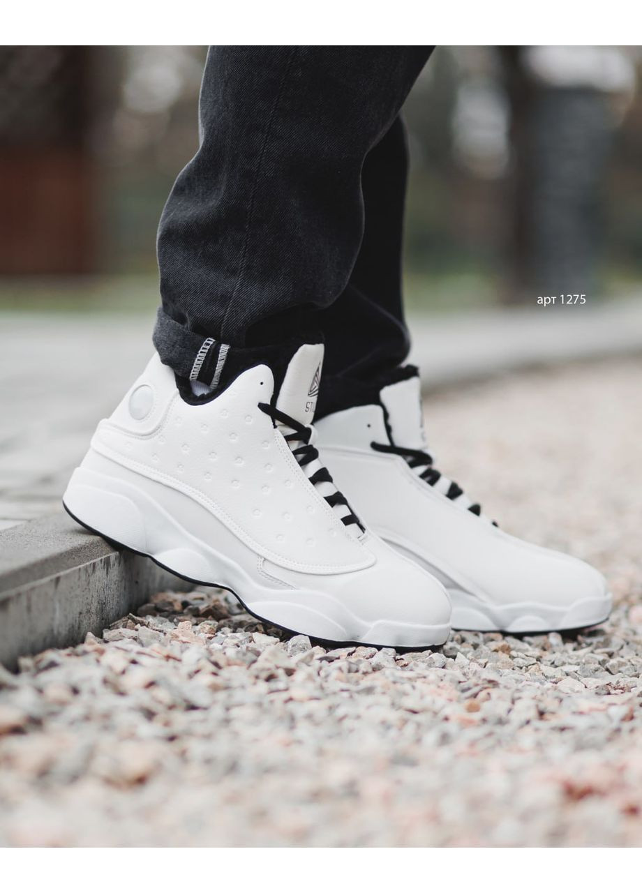 Белые зимние мужские кроссовки No Brand