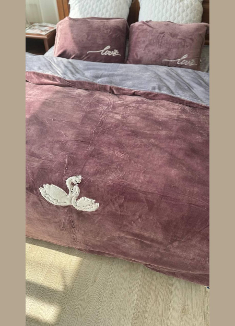 Постельное белье велюр мягкое Евро No Brand (308754456)