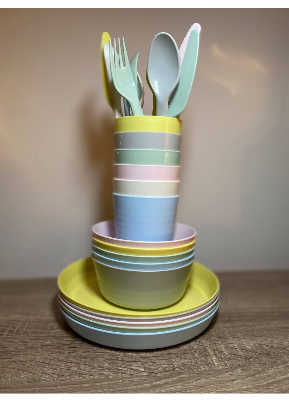 Набір дитячого столового посуду (36 предметів) IKEA (356778505)