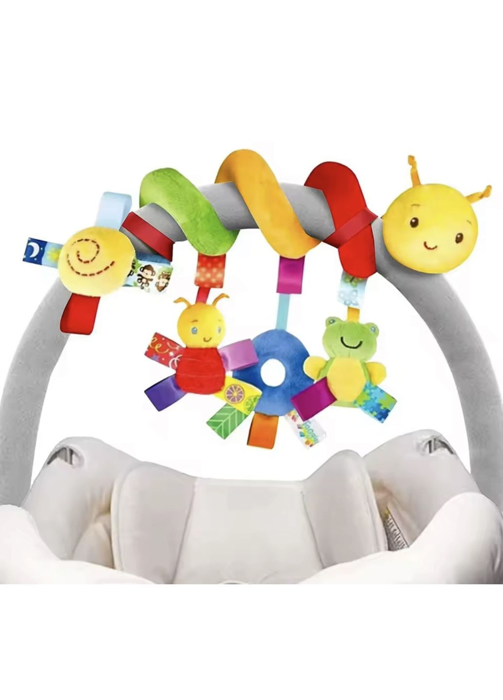 Інтерактивна плюшева іграшка-підвіска на коляску, ліжечко або автокрісло з брязкальцями, що висять No Brand (346268619)