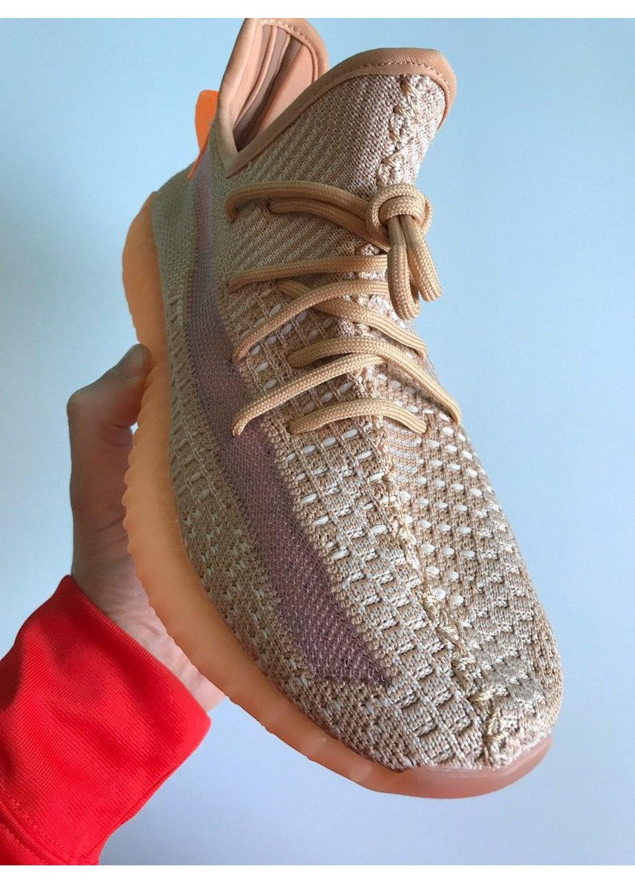 Помаранчеві Осінні кросівки чоловічі adidas yeezy boost 350 v2 clay v2 адідас ізі буст No Brand