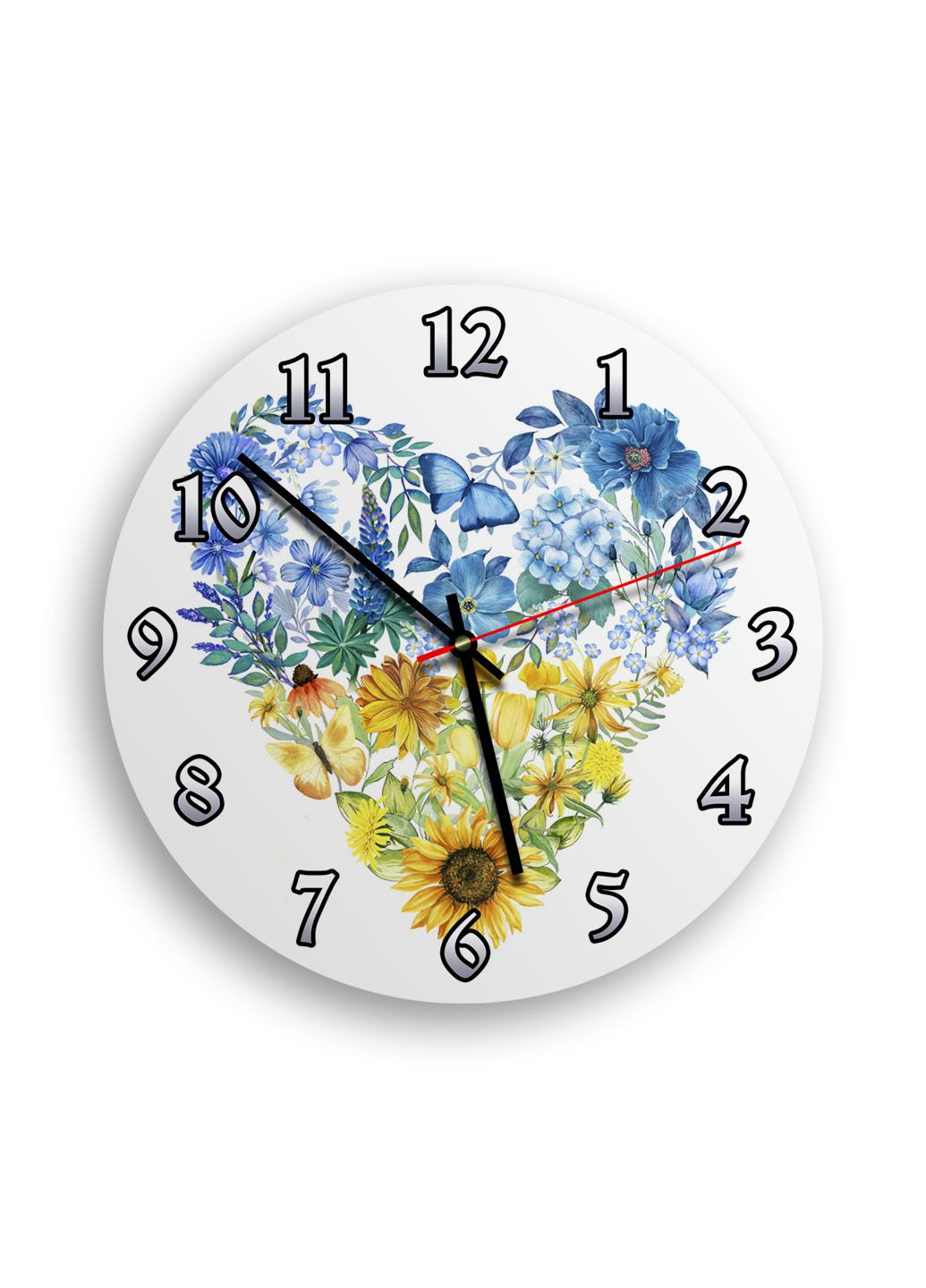 Часы настенные Украина сердце 1 круглый No Brand (328089294)