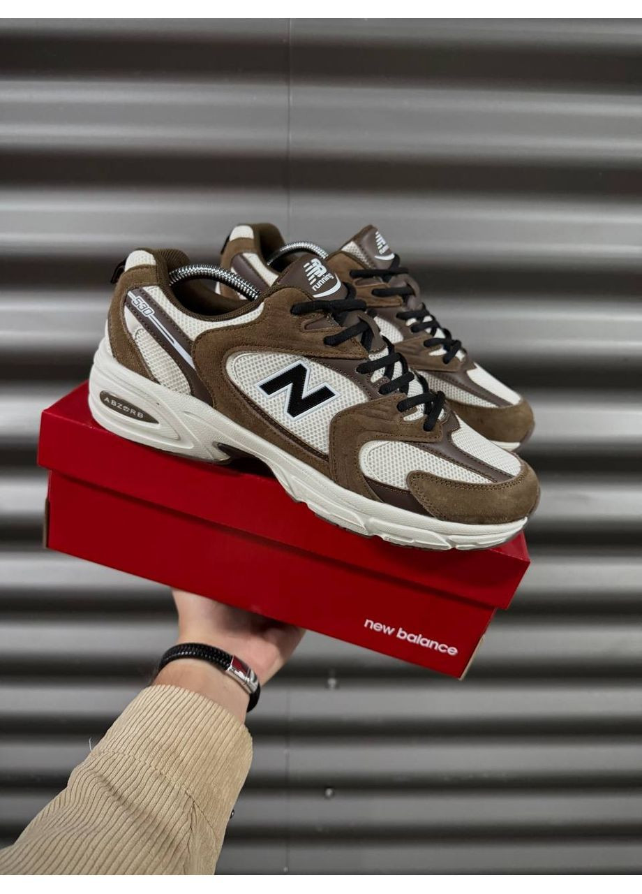 Коричневые демисезонные мужские кроссовки No Brand