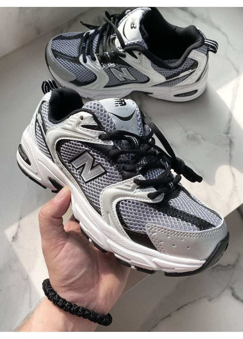 Черные демисезонные кроссовки мужские new balance 530 white black premium нью беланс 530 No Brand