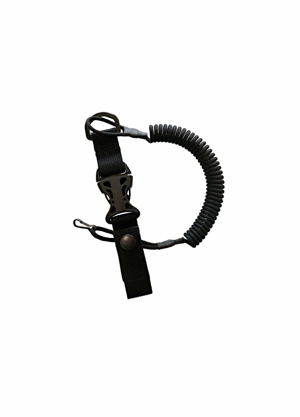 Страхувальний шнур тренчик з фастексом, швидкознімний (паракорд, чорний) Сварог (342375397)