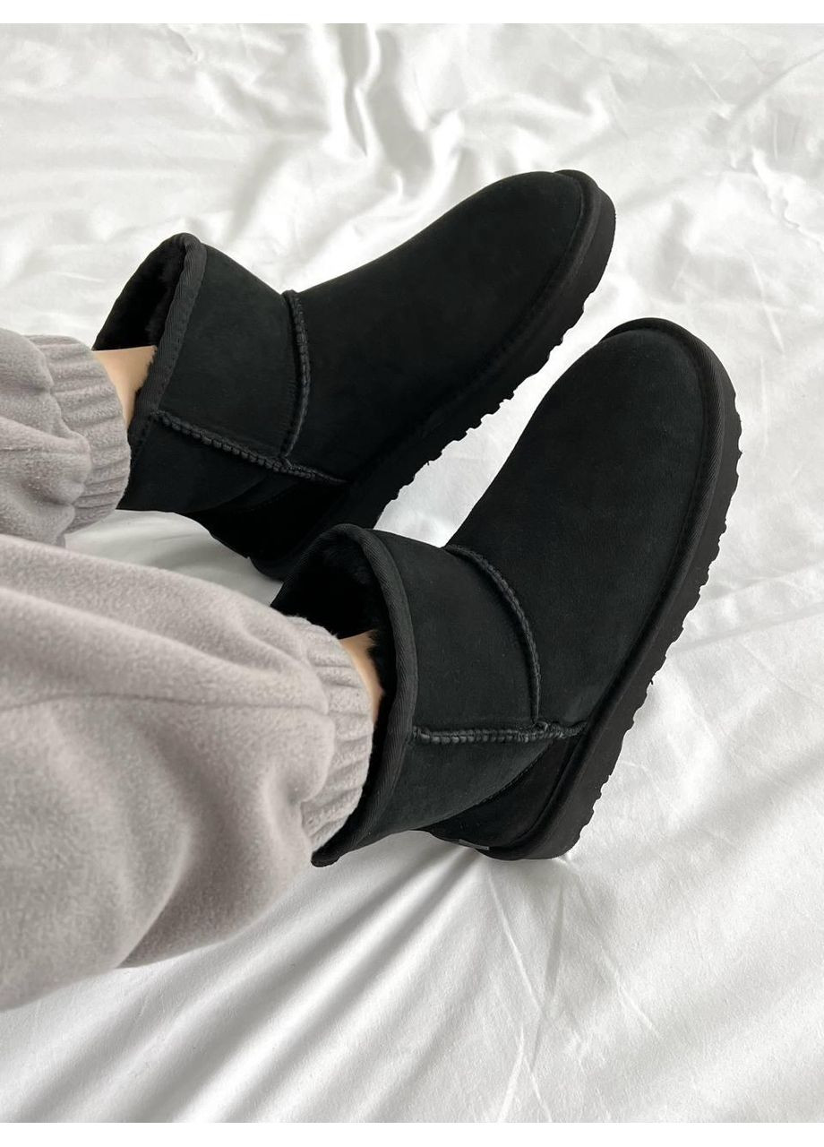 Угги Женские UGG Mini Black (Замша) (366320908)