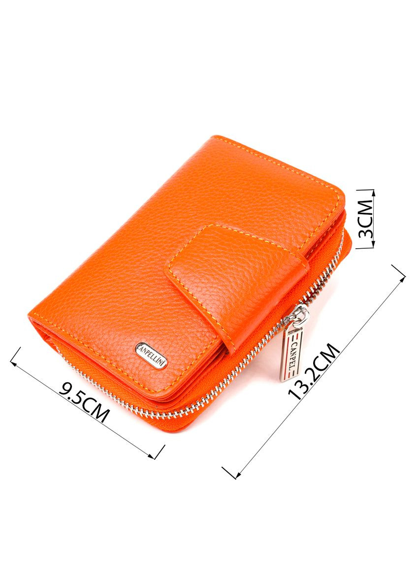 Вертикальне жіноче портмоне з монетницею на блискавці зі шкіри з помаранчевим магнітом (sku_21602) No Brand (328218522)