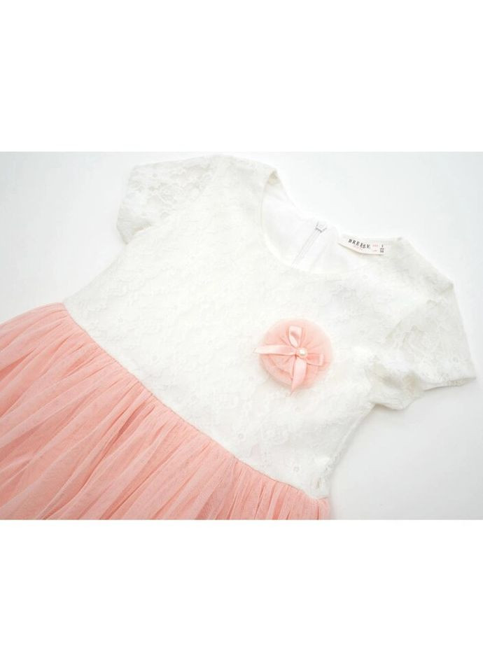 Персикова сукня з фатиновою спідницею (10671-98g-peach) Breeze (300624789)