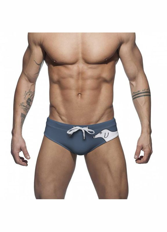 Мужские серые пляжные, спортивные, повседневные, кэжуал мужские плавки брифы бирюзовый 7593 брифы Sport Line