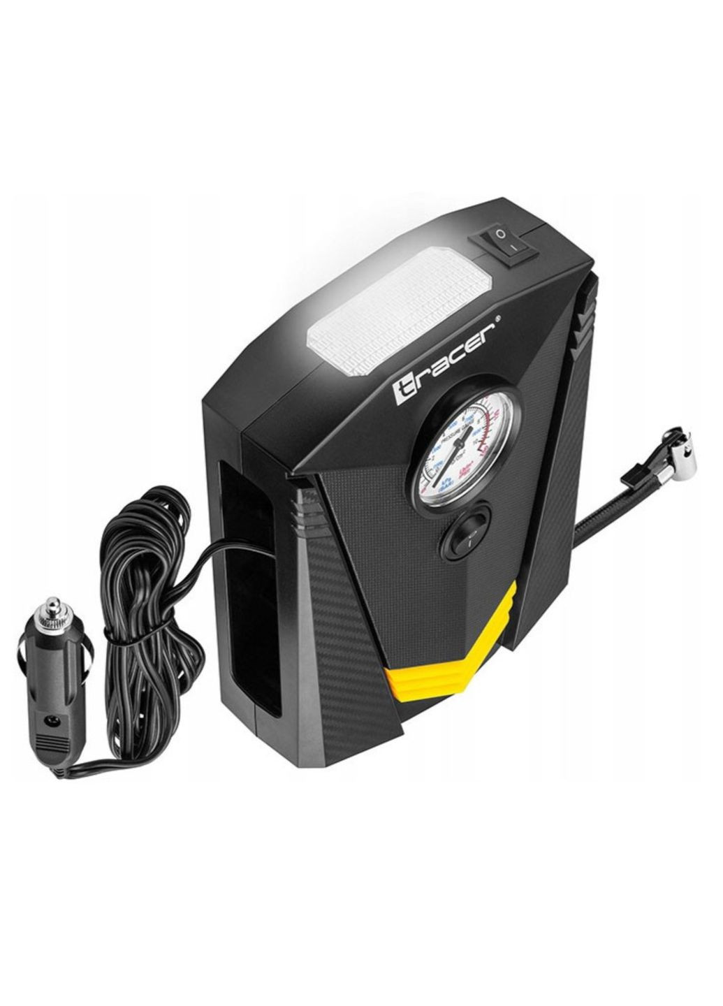 Автомобильный компрессор 12 V насос для подкачки шин автомобиля автокомпрессор от прикуривателя с фонариком No Brand (361385357)