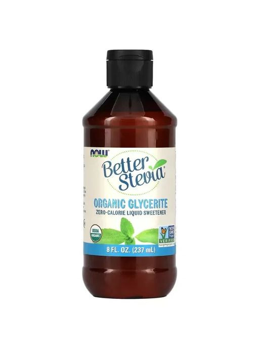 Стевія екстракт без алкоголю (Better Stevia Glycerite) 237 мл Now Foods (361116445)