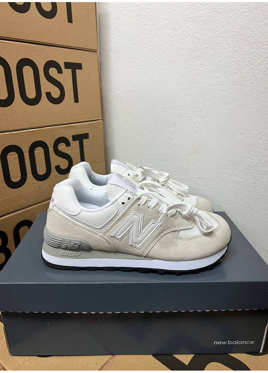 Серые демисезонные кроссовки мужские new balance 574 grey white нью беланс 574 No Brand