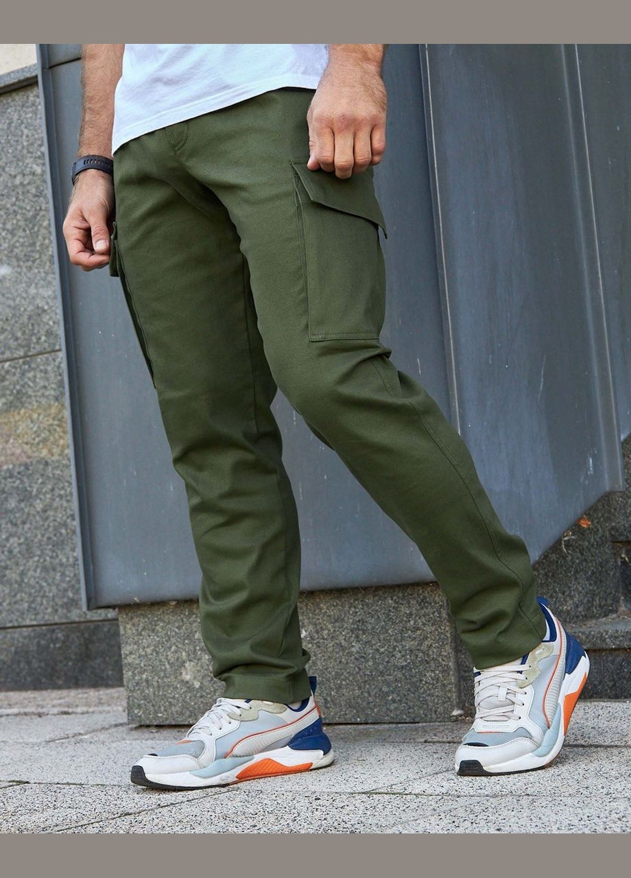 Зеленые демисезонные брюки Olymp