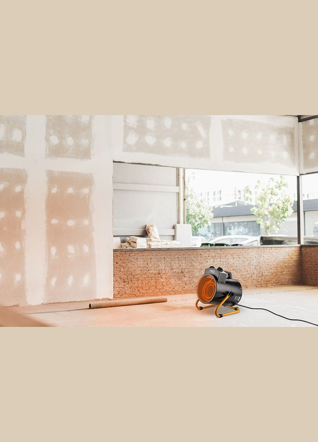 Теплова гармата електрична, 3кВт, 80м кв, 354м куб/год, нагрів. елемент - нерж. сталь, IPX4, Neo Tools (315406856)