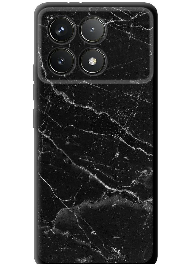 TPU чохол 'Чорний мармур v2' для Endorphone Xiaomi Poco F6 Pro (323481649)