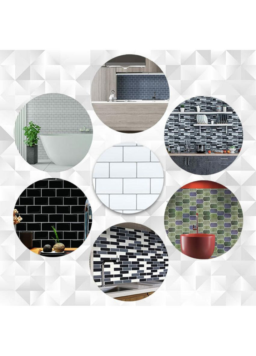 Самоклеящаяся полиуретановая плитка белый кирпич 305х305х1мм (D) SW-00001193 Sticker Wall (360920449)