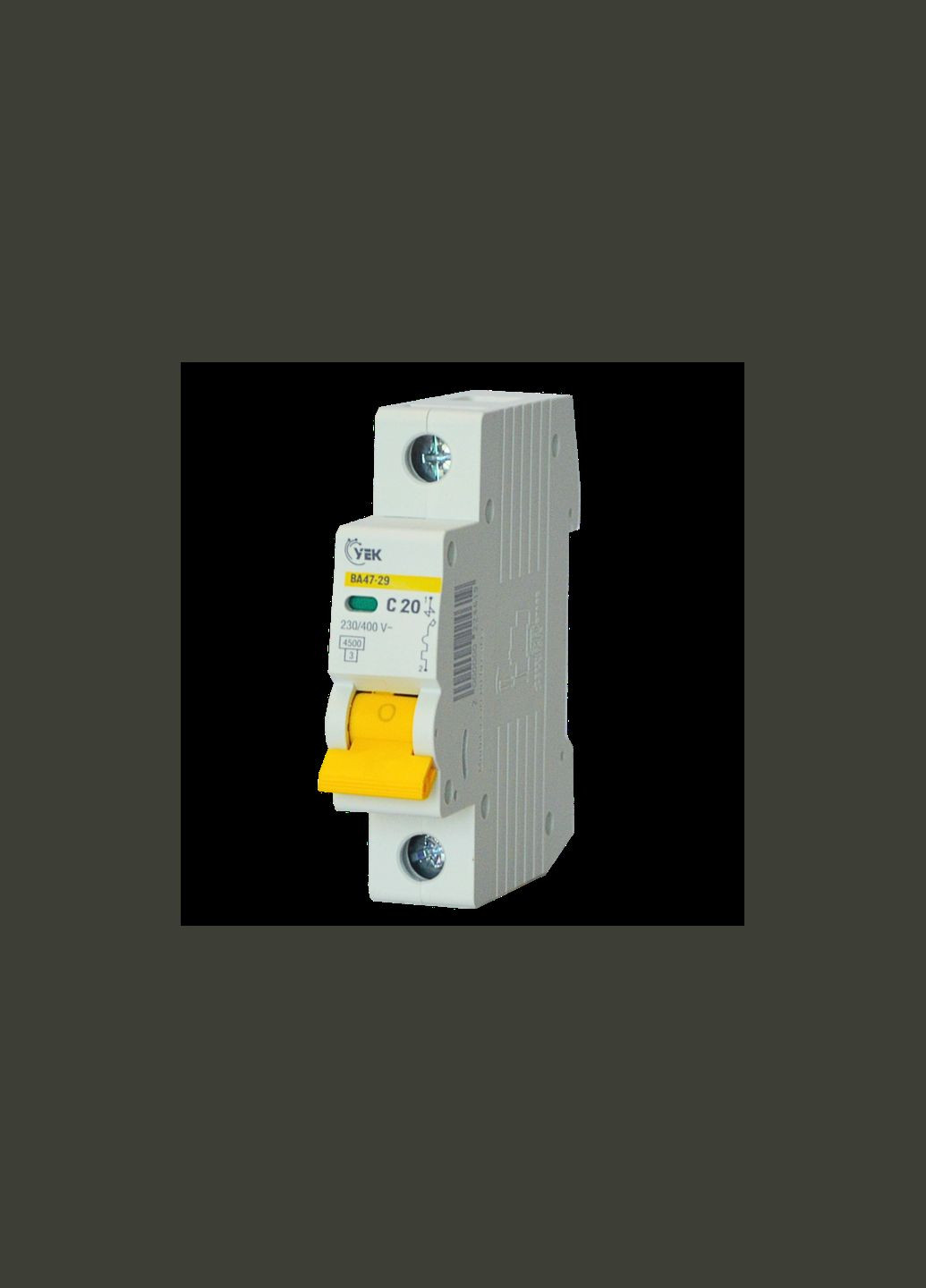 Автоматичний вимикач 1P 20A 4,5кА "C" [MVA20-1-020-C-U] ВА47-29 UEC (337147281)