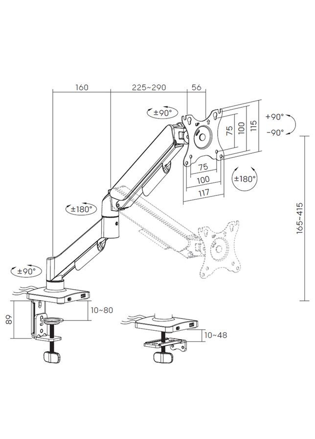 Кронштейн Black (MA431B) OfficePro (360407225)
