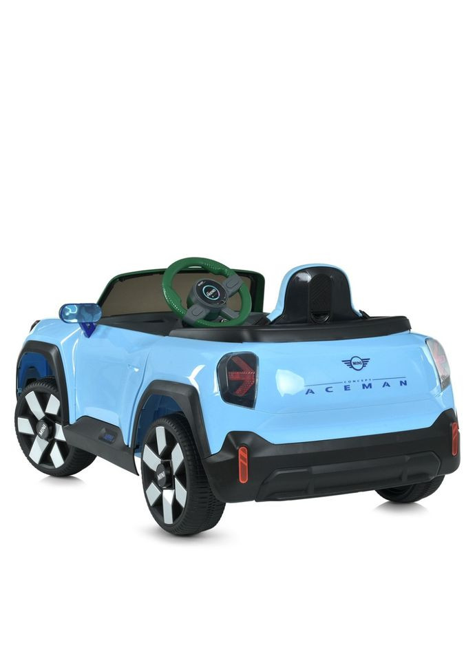 Детский электромобиль Mini Cooper с 4 моторами до 30 кг для детей от 3 лет синяя машина на аккумуляторе Bambi (368758708)